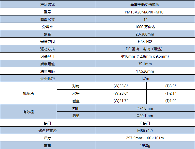 长焦光学透雾镜头